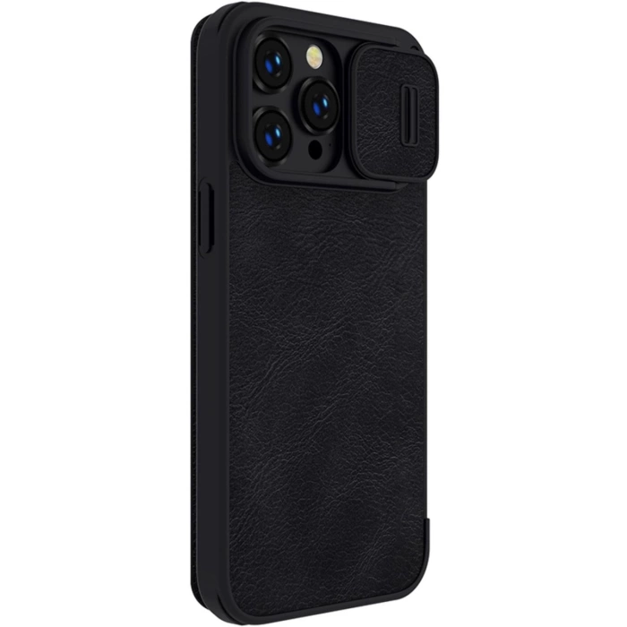 Etui skórzane Nillkin Qin Pro Leather Case do iPhone 14 Pro (czarne)