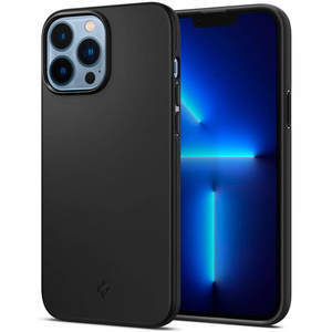 Etui Spigen IPhone 13 Pro Thin Fit Black Case + Szkło Hartowane SPIGEN Glas.Tr Slim