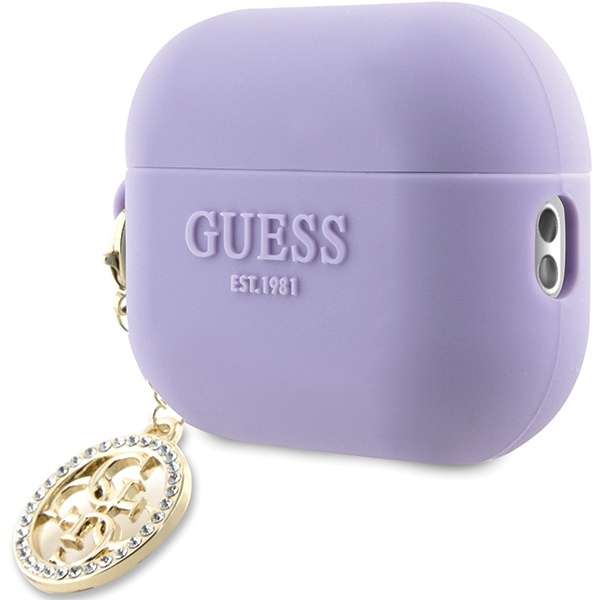 Etui Guess GUAP23DSLGHDU AirPods Pro 2 cover purpurowy/purple 3D Rubber 4G Diamond Charm Case