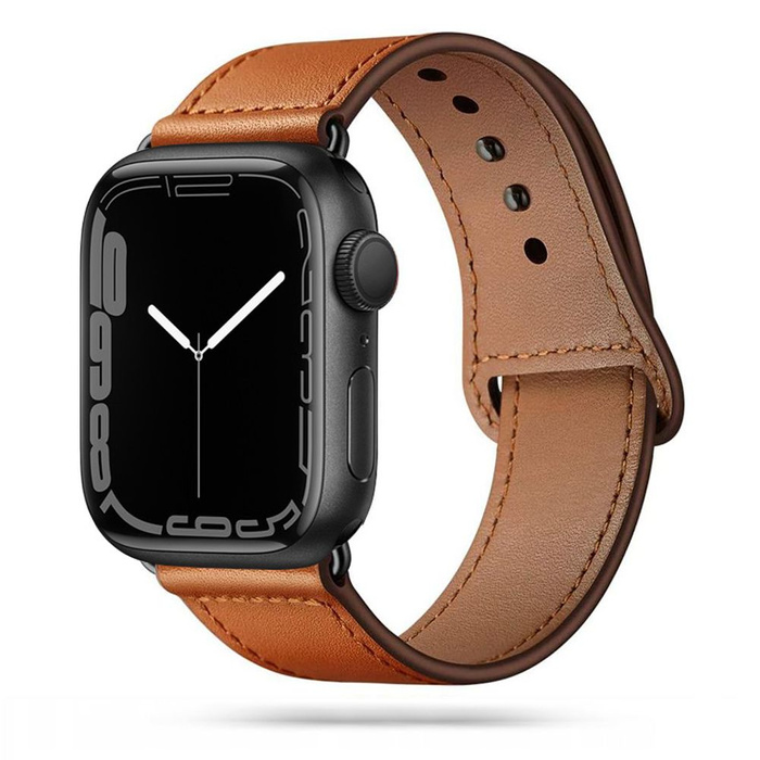 Pasek TECH-PROTECT Leatherfit Apple Watch 1/2/3/4/5/6 (42/44 Mm) Brown Brązowy