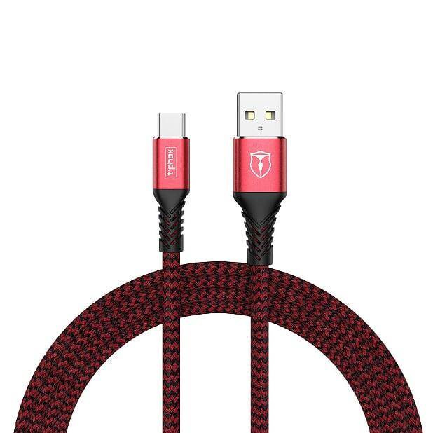 KABEL T-PHOX JAGGER TYPE-C RED 1M ; 2.4A