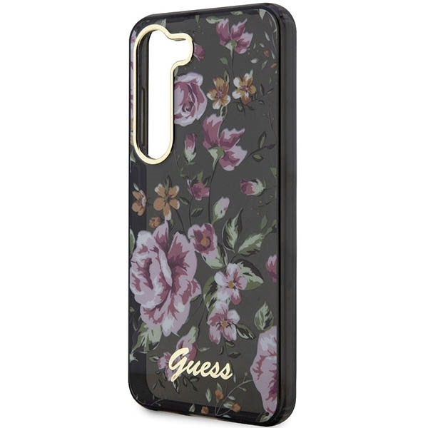 Etui Guess GUHCS23MHCFWSK S23 Plus S916 czarny/black hardcase Flower Collection Case