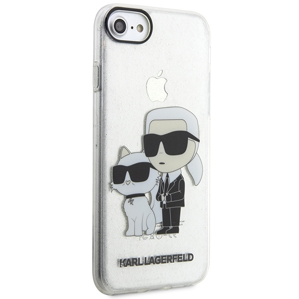 Etui Karl Lagerfeld KLHCI8HNKCTGT iPhone 7/8/ SE 2020 / SE 2022 transparent hardcase Gliter Karl&Choupette Case