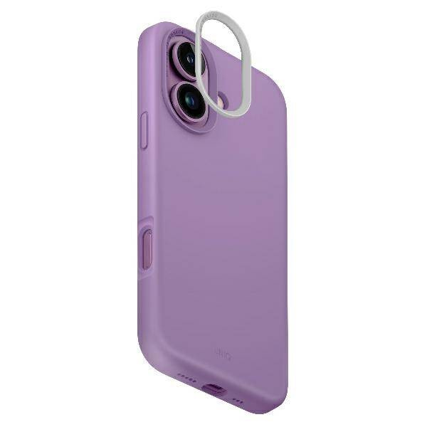 UNIQ etui Lino Hue iPhone 16 6.1" Magclick Charging różowy/grape pink