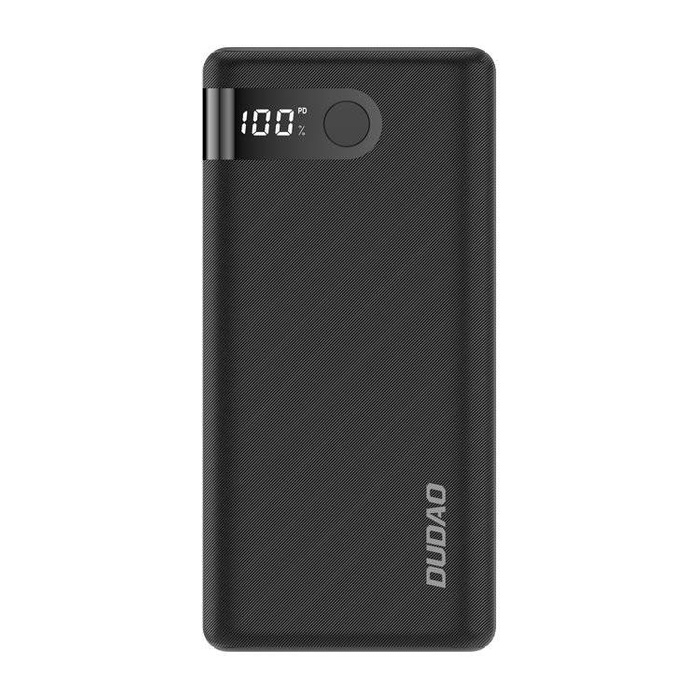 Dudao power bank 20000 mAh 2x USB / USB Typ C / micro USB 2 A z ekranem LED czarny (K9Pro-06)