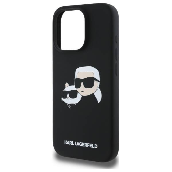 Etui Karl Lagerfeld iPhone 16 Pro Max czarny/black HC MagSafe Sil Double Heads Print