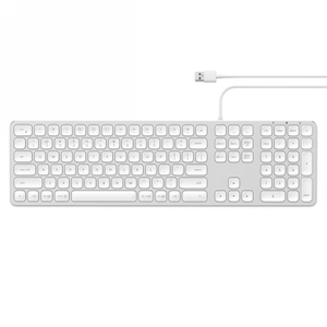 Satechi Aluminum Wired Keyboard - aluminiowa klawiatura z układem numerycznym USB-A (silver)