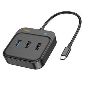 HOCO adapter HUB 5w1 Typ C do HDTV+USB3.0+USB2.0*2+PD100W Multiport 0,2m HB36 czarny