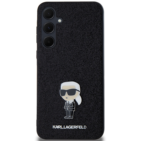 Etui Karl Lagerfeld KLHCSSamsung Galaxy A55GKNPSK Samsung Galaxy A55 Samsung Galaxy A556 czarny/black hardcase Fixed Glitter Ikonik Logo Metal Pin