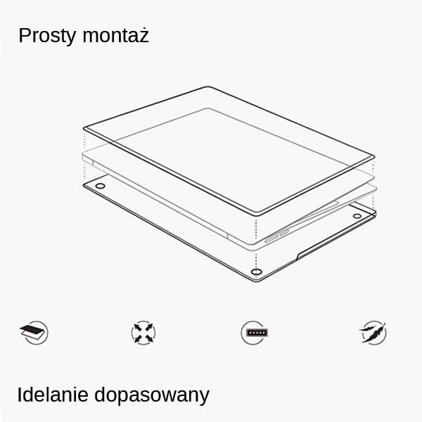 UNIQ etui Husk Pro MacBook Air 13" (2018) przezroczysty/frost clear