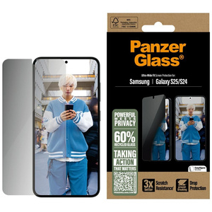 Szkło prywatyzujące PanzerGlass           Ultra-Wide Fit do Samsung Galaxy S25