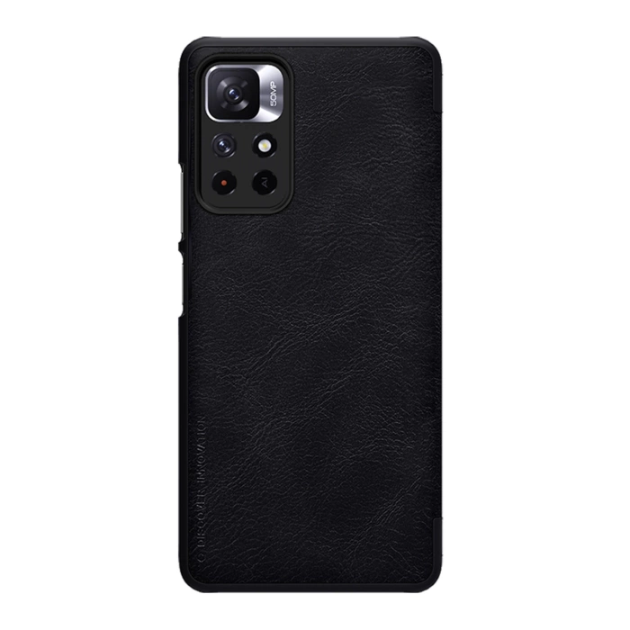 Etui z klapką Nillkin Qin Case do Xiaomi Redmi Note 11T 5G / 11S 5G / 11 5G (China) / Poco M4 Pro 5G - czarne