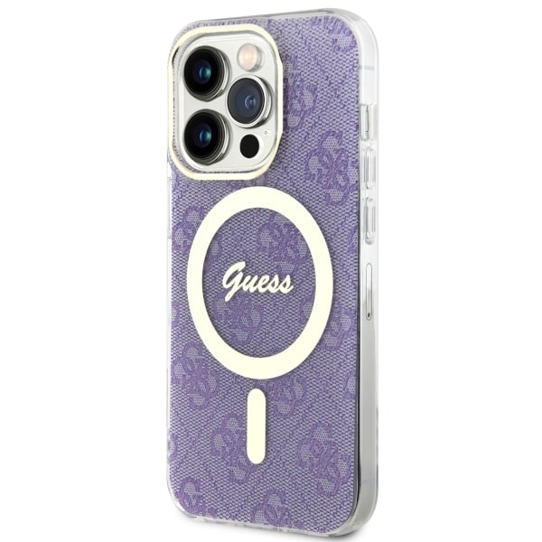 Etui Guess GUHMP14LH4STU iPhone 14 Pro 6.1" purpurowy/purple hardcase 4G MagSafe Case