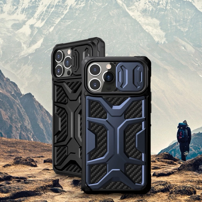 Nillkin Adventurer Case etui do iPhone 13 Pro Max pancerny pokrowiec z osłoną na aparat czerwony