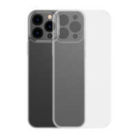 Etui Baseus Frosted Glass Case pokrowiec do iPhone 13 Pro Max sztywna obudowa z żelową ramką przezroczysty (ARWS000802)