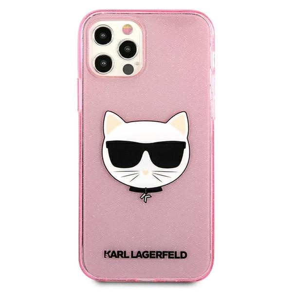 Etui KARL LAGERFELD Apple iPhone 12 Pro Max Glitter Choupette Różowy Hardcase