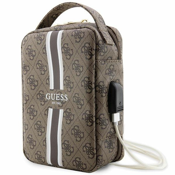 Guess Torba GUHBP4RPSW Organizer brązowy/brown 4G Printed Stripes