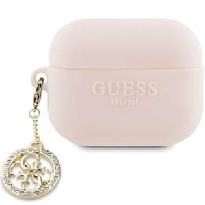 Etui Guess GUAP23DSLGHDP AirPods Pro 2 cover różowy/pink 3D Rubber 4G Diamond Charm Case