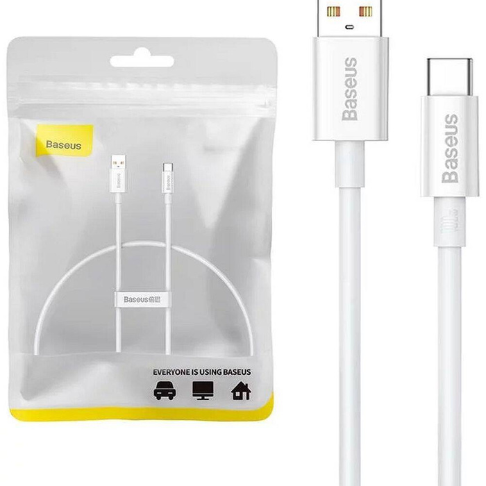 BASEUS kabel USB A do USB-C Length 100W 0,25m biały P10320102214-00