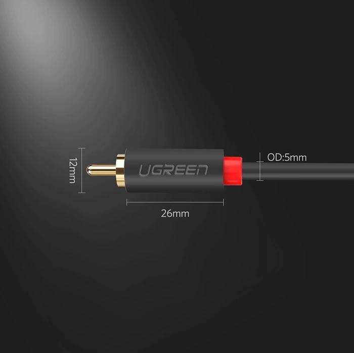 Przewód 2x RCA (Cinch) do 2x RCA (Cinch) UGREEN AV104 1m (czarny)