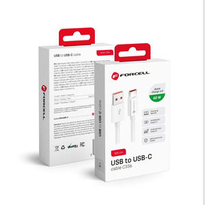 FORCELL F-ENERGY C336 kabel USB A do Typ C QC4.0 3A 60W 1 m biały