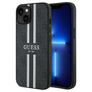 Etui Guess GUHMP15SP4RPSK iPhone 15 / 14 / 13 6.1" czarny/black hardcase 4G Printed Stripes MagSafe Case