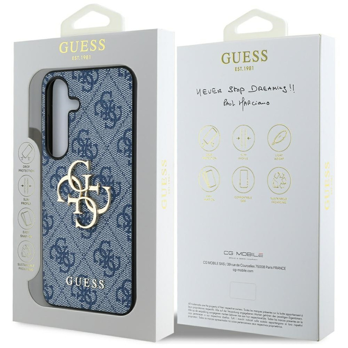 Etui Guess Big 4G Logo Classic Logo do    Samsung Galaxy S25 niebieski