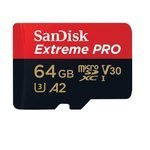 SanDisk karta pamięci 64GB microSDXC Extreme Pro kl. 10 UHS-I 170 / 90 MB/s + adapter