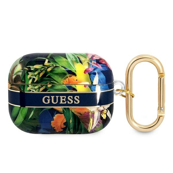 Etui GUESS Apple AirPods Pro Cover Flower Strap Collection Niebieski Case