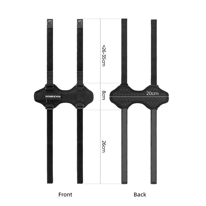 Pasek rowerowy z rzepem Rockbros 50210064001 na głośnik Bluetooth lub bidon - czarny