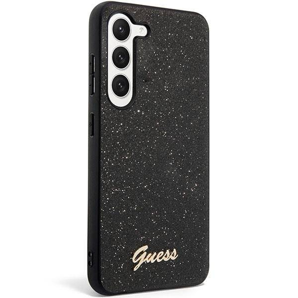 Etui Guess GUHCS23SHGGSHK S23 S911 czarny/black hard case Glitter Script Case