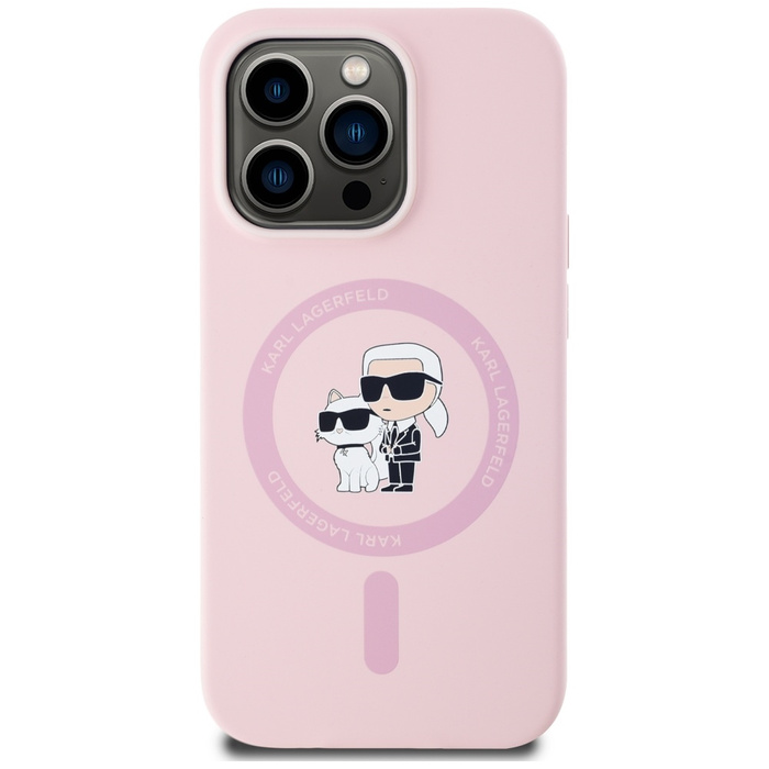 Etui Karl Lagerfeld Silicone             Karl&Choupette MagSafe do iPhone 14 Pro Max różowy