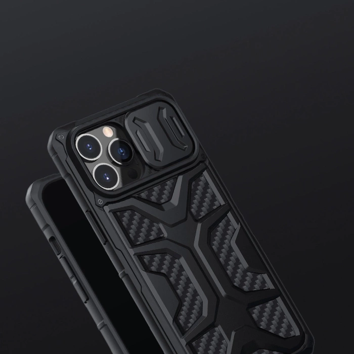 Nillkin Adventurer Case etui do iPhone 13 Pro Max pancerny pokrowiec z osłoną na aparat czerwony