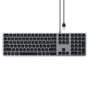 Satechi Aluminum Wired Keyboard - aluminiowa klawiatura z układem numerycznym USB-A (space gray)