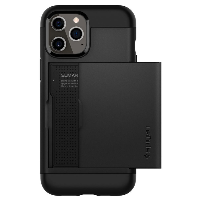 Etui SPIGEN Slim Armor Cs iPhone 12 12 Pro Black Czarne Case