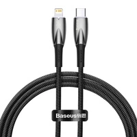 [PO ZWROCIE] Baseus Glimmer Series kabel do szybkiego ładowania USB-C - Lightning 480Mb/s PD 20W 1m czarny