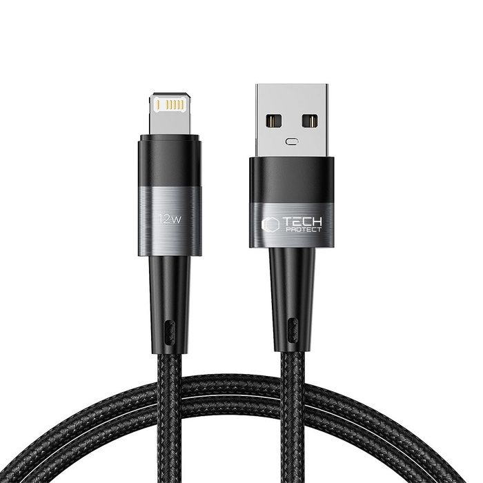 KABEL TECH-PROTECT ULTRABOOST LIGHTNING CABLE 12W/2.4A 100CM GREY