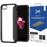 SPIGEN Ultra Hybrid iPhone 7 / 8 / SE 2020 Etui Black Czarne Case Apple + Szkło 3MK Flexible Glass Lite