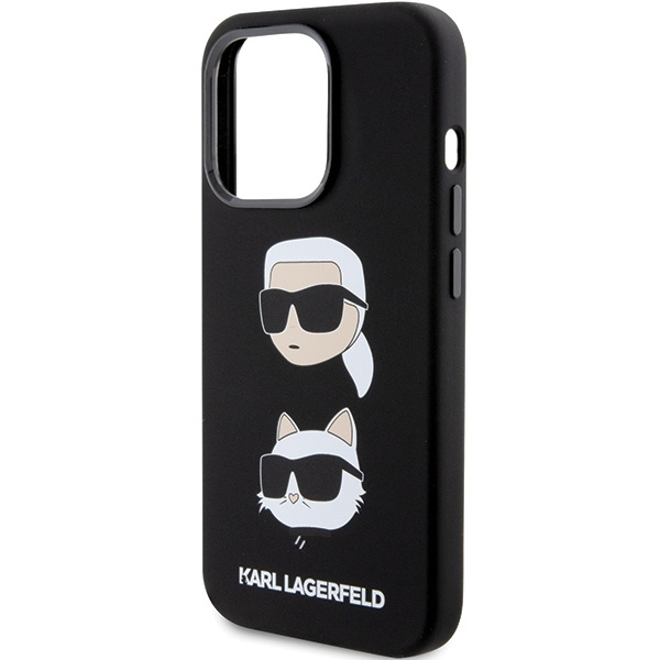 Etui Karl Lagerfeld KLHCP15LSDHKCNK iPhone 15 Pro 6.1" czarny/black Silicone Karl&Choupette Head Case