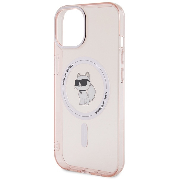 Etui Karl Lagerfeld KLHMP15SHFCCNOP iPhone 15 6.1" różowy/pink hardcase IML Choupette MagSafe Case