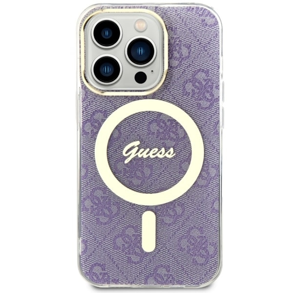 Etui Guess GUHMP14LH4STU iPhone 14 Pro 6.1" purpurowy/purple hardcase 4G MagSafe Case