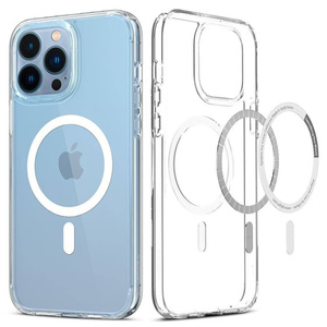 Etui Spigen iPhone 13 Pro Ultra Hybrid Mag Magsafe Bezbarwny Case + Szkło Hartowane Full Cover Spigen