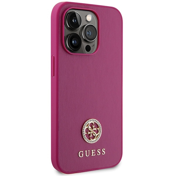 Etui Guess GUHCP15XPS4DGPP iPhone 15 Pro Max 6.7" różowy/pink hardcase Strass Metal Logo