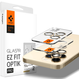 Osłona Aparatu Spigen Optik.tr ”ez Fit” Camera Protector 2-pack iPhone 14 Pro / 14 Pro Max Gold