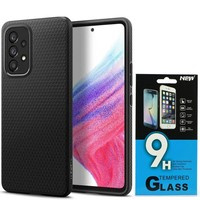 Spigen Galaxy A53 5G Liquid Air ETUI Matte Black + Szkło