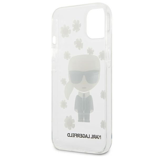 Etui KARL LAGERFELD Apple iPhone 13 Mini Flower Ikonik Karl Bezbarwny Case