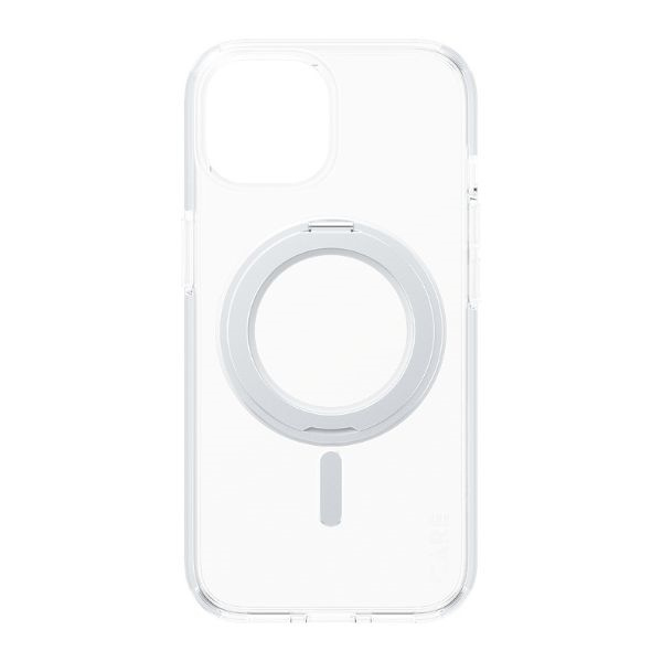 CARE by PanzerGlass Kickstand Case iPhone 15  6,1" MagSafe srebrny/silver 1413