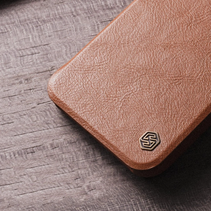 Nillkin Qin Leather Pro Case etui Samsung Galaxy S23+ pokrowiec z klapką osłona na aparat czarne