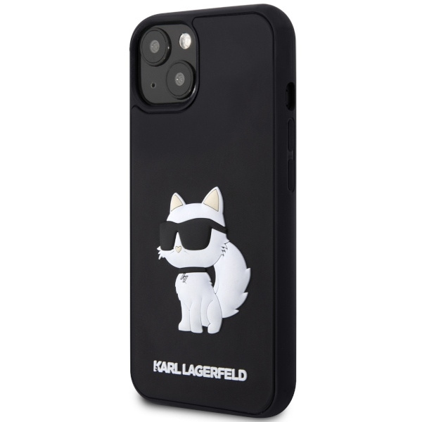 Etui Karl Lagerfeld KLHCP14M3DRKHNK iPhone 14 Plus 6.7" czarny/black hardcase Rubber Choupette 3D Case