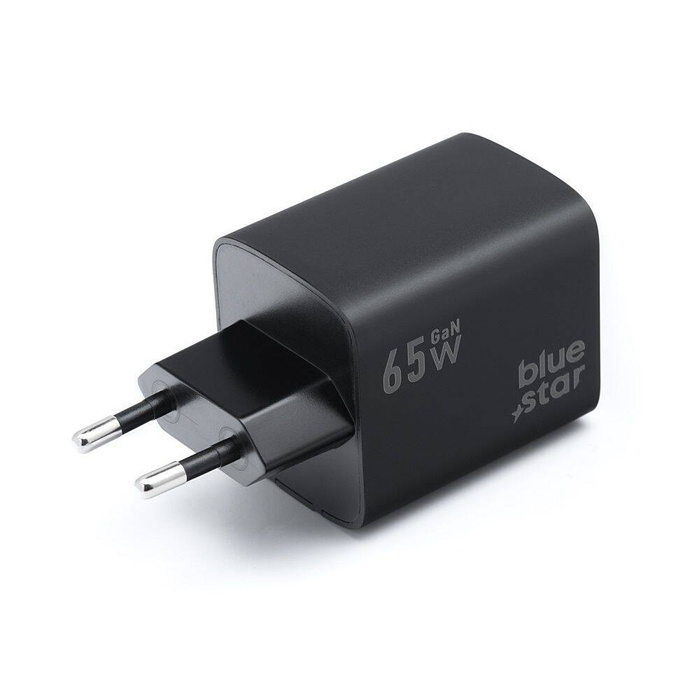 BLUE STAR ładowarka sieciowa GaN 4A 65W 2 x Typ C + USB A PD QC4.0 VT-43 czarna